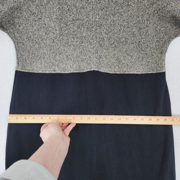 J Jill Dress Womens Large Petite Gray Black Vintage Cotton Sweater Maxi USA Made - Picture 4 of 12